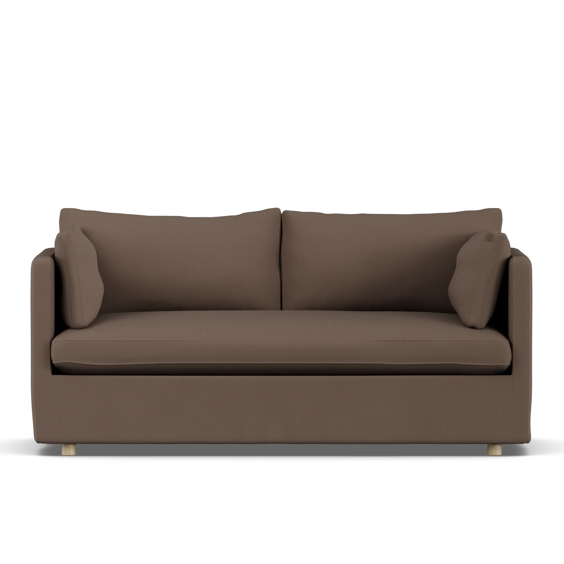 Linnevik sofa, Jump brown 1955-dąb olejowany na biało, 2-osobowa, z falbaną 1898