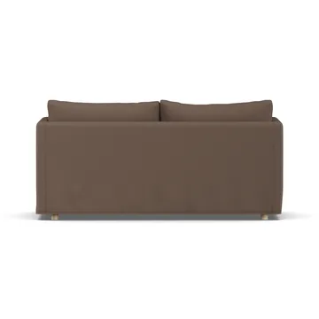 Linnevik sofa - Jump brown 1955-dąb olejowany na biało, 2-osobowa, z falbaną - 1898