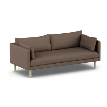 Linnevik sofa - Jump Brown 1955-dąb olejowany na biało, 3-osobowa, bez falbany - 1898