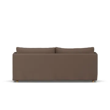 Linnevik sofa - Jump brown 1955-dąb olejowany na biało, 3-osobowa, z falbaną - 1898
