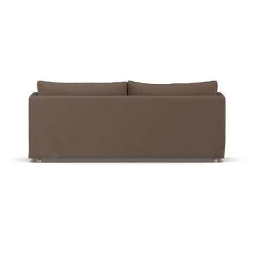 Linnevik sofa - Jump brown 1955-dąb olejowany na biało, 3-osobowa, z falbaną - 1898