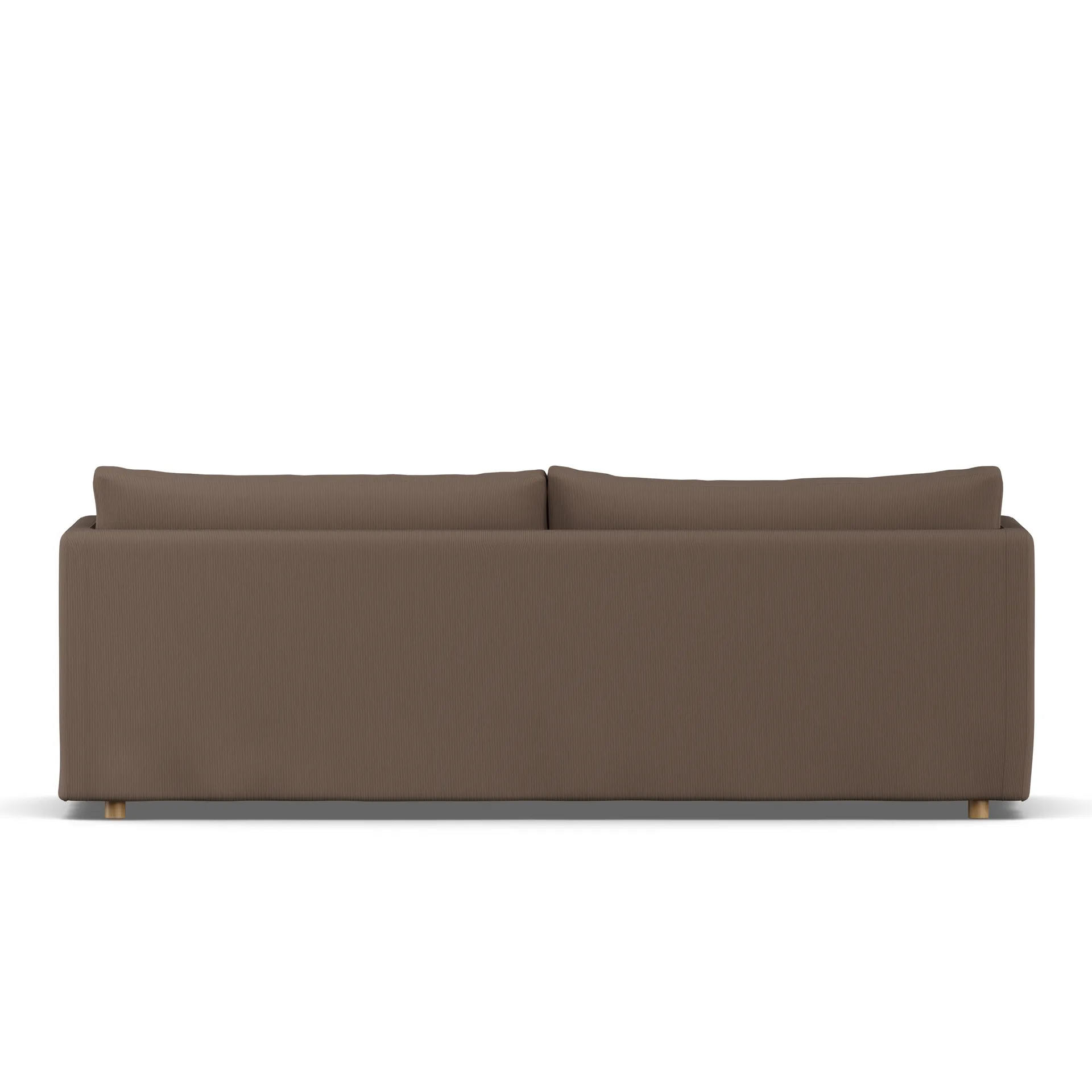 Linnevik sofa, Jump brown 1955-dąb olejowany na biało, 4-osobowa, z falbaną 1898
