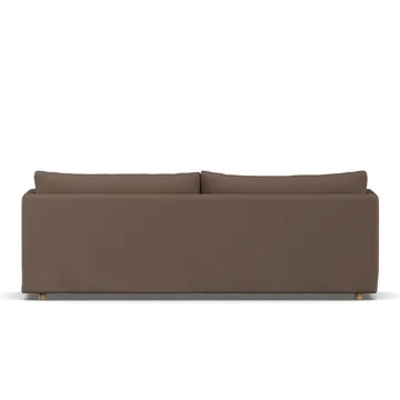 Linnevik sofa - Jump brown 1955-dąb olejowany na biało, 4-osobowa, z falbaną - 1898