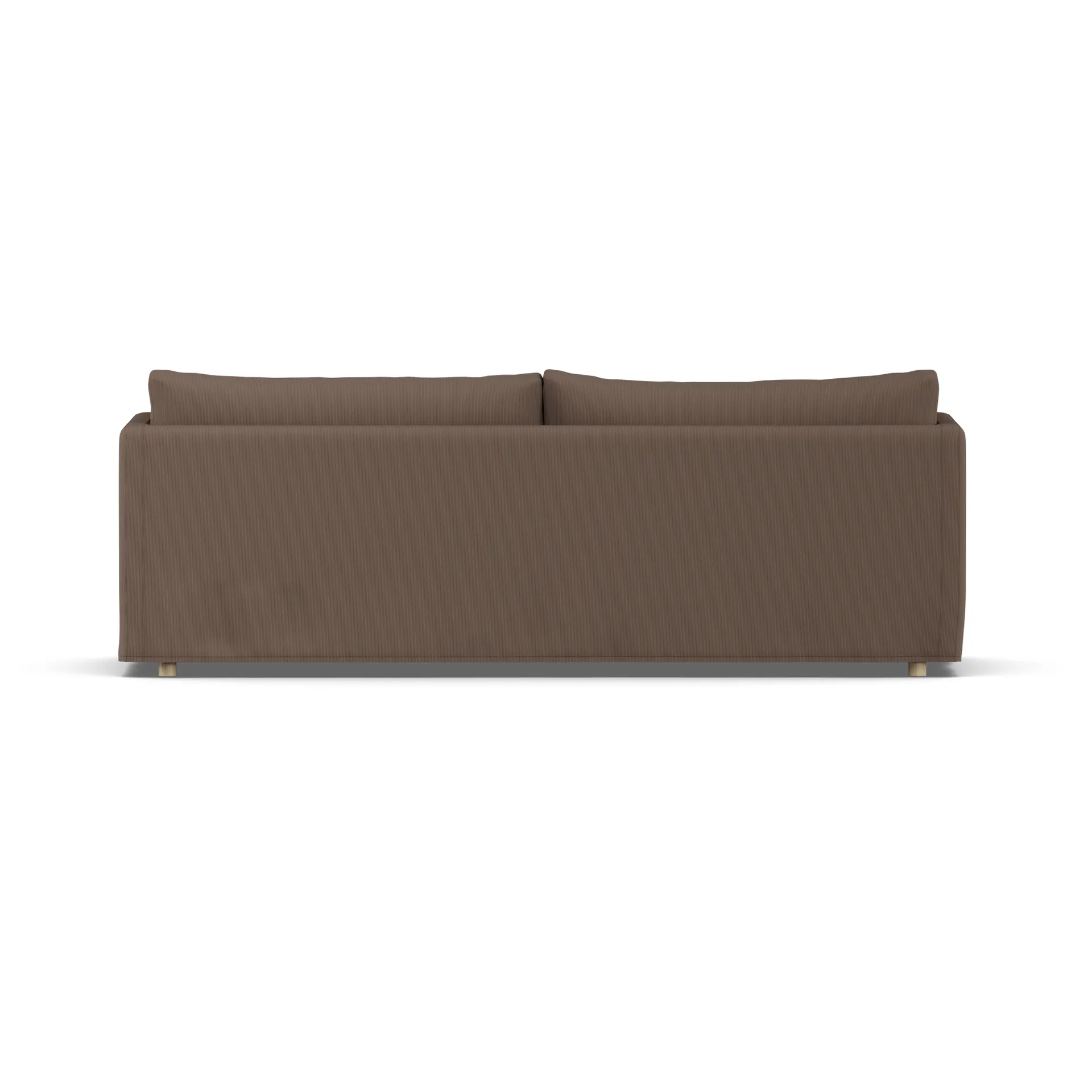 Linnevik sofa, Jump brown 1955-dąb olejowany na biało, 4-osobowa, z falbaną 1898
