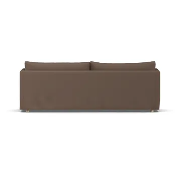 Linnevik sofa - Jump brown 1955-dąb olejowany na biało, 4-osobowa, z falbaną - 1898