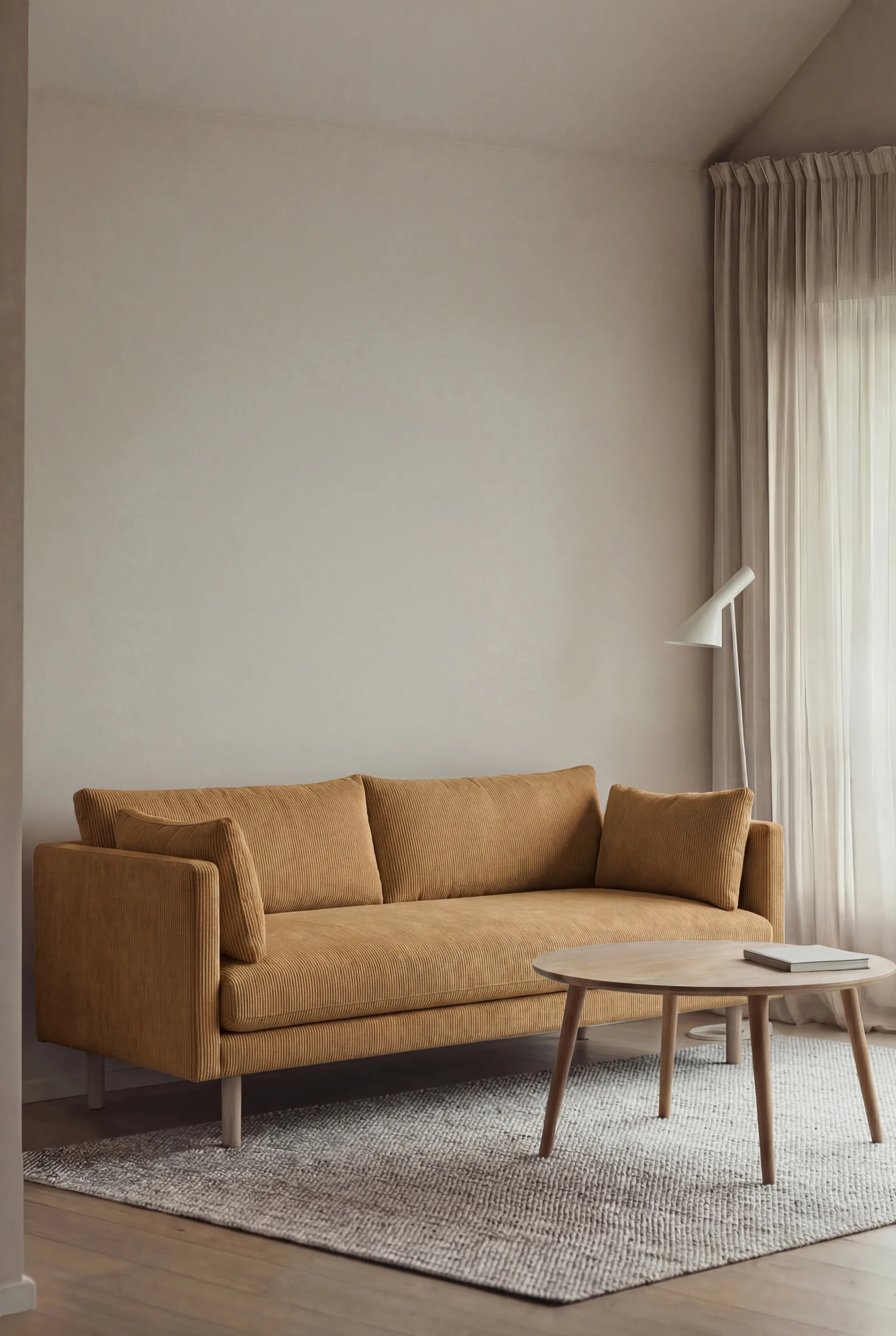 Linnevik sofa, Jump Honey 1959-dąb olejowany na biało, 2-osobowa, bez falbany 1898