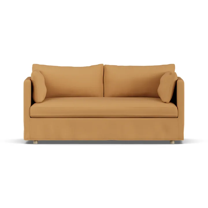 Linnevik sofa - Jump Honey 1959-dąb olejowany na biało, 2-osobowa, z falbaną - 1898