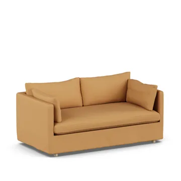 Linnevik sofa - Jump Honey 1959-dąb olejowany na biało, 2-osobowa, z falbaną - 1898