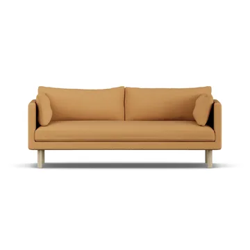 Linnevik sofa - Jump Honey 1959-dąb olejowany na biało, 3-osobowa, bez falbany - 1898