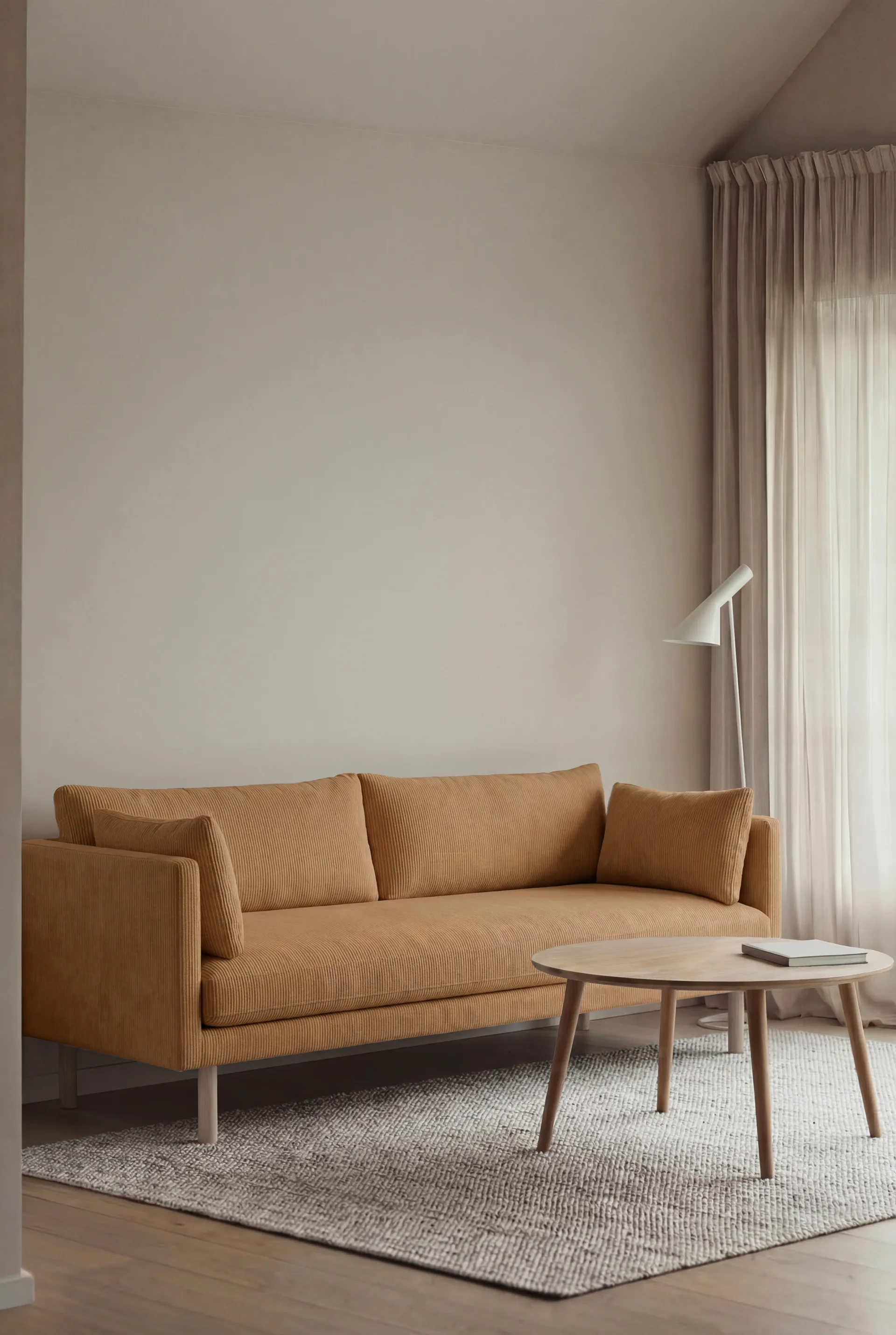 Linnevik sofa, Jump Honey 1959-dąb olejowany na biało, 3-osobowa, bez falbany 1898