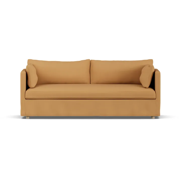 Linnevik sofa - Jump Honey 1959-dąb olejowany na biało, 3-osobowa, z falbaną - 1898