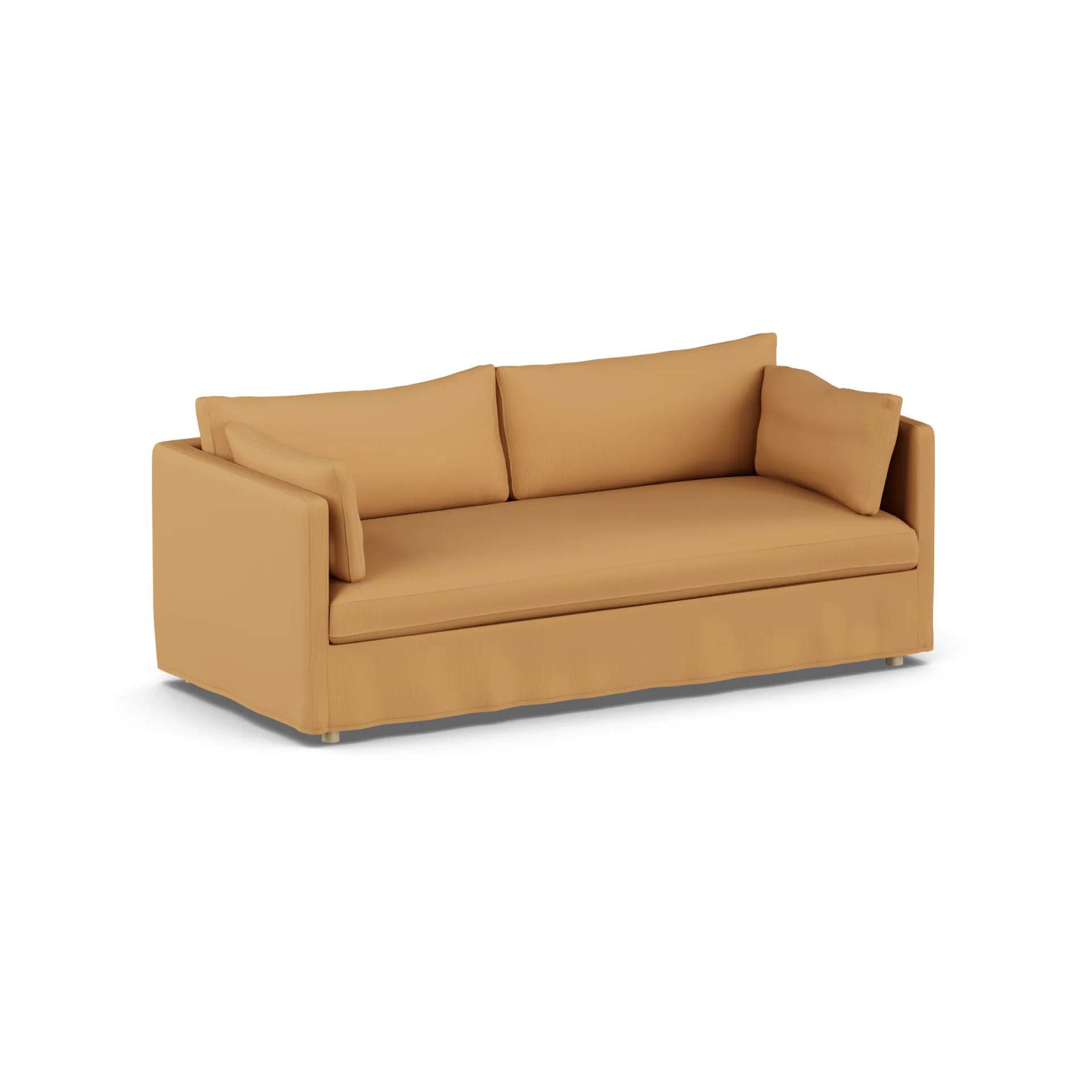 Linnevik sofa, Jump Honey 1959-dąb olejowany na biało, 3-osobowa, z falbaną 1898