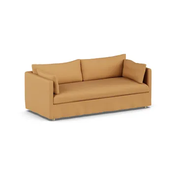 Linnevik sofa - Jump Honey 1959-dąb olejowany na biało, 3-osobowa, z falbaną - 1898