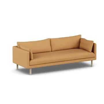 Linnevik sofa - Jump Honey 1959-dąb olejowany na biało, 4-osobowa, bez falbany - 1898