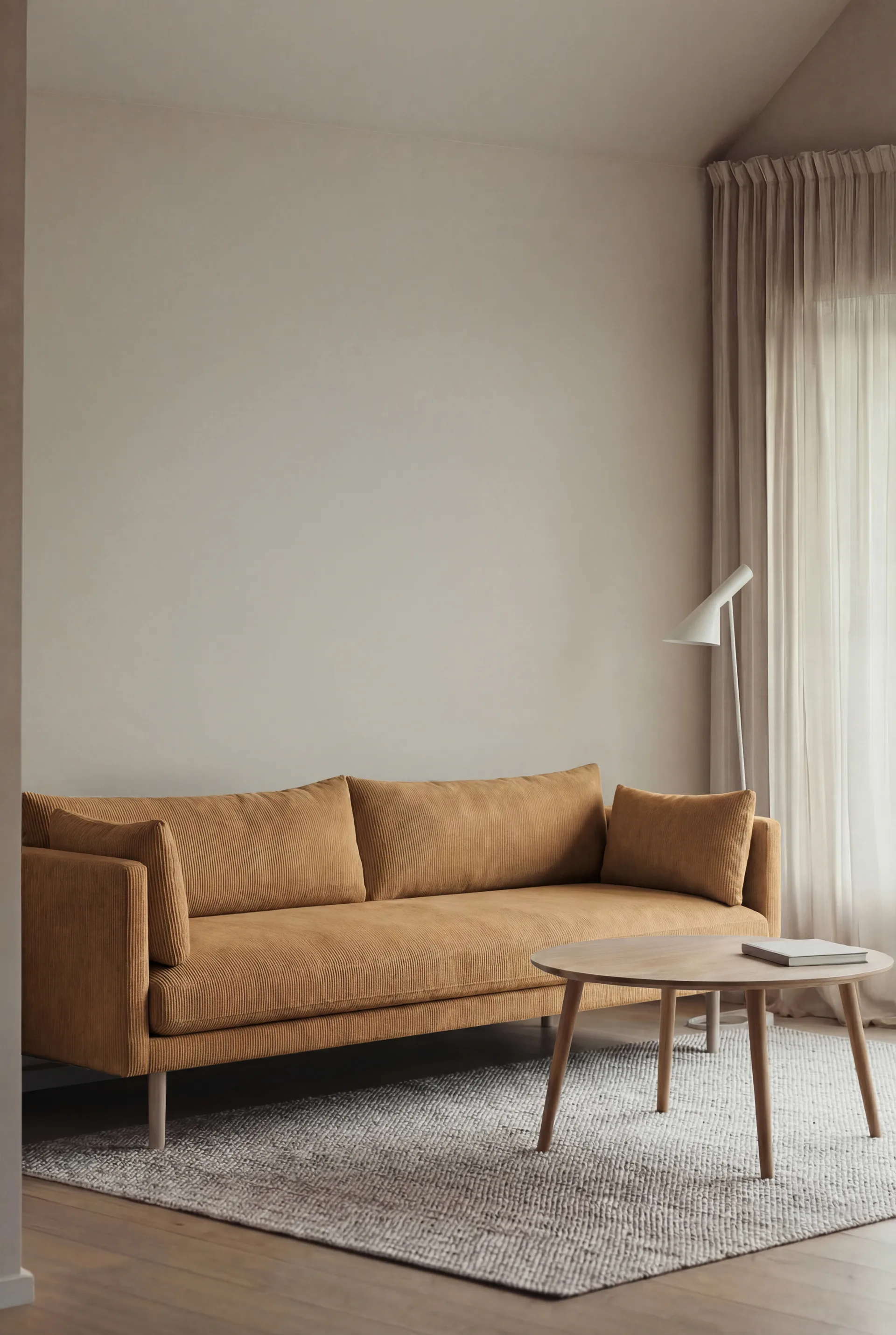 Linnevik sofa, Jump Honey 1959-dąb olejowany na biało, 4-osobowa, bez falbany 1898