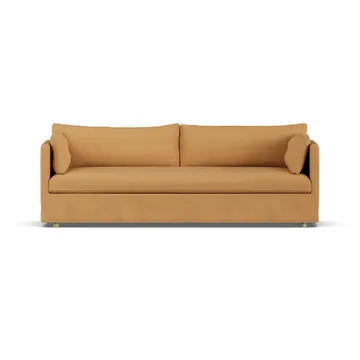 Linnevik sofa - Jump honey 1959-dąb olejowany na biało, 4-osobowa, z falbaną - 1898