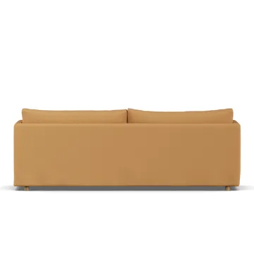 Linnevik sofa - Jump honey 1959-dąb olejowany na biało, 4-osobowa, z falbaną - 1898