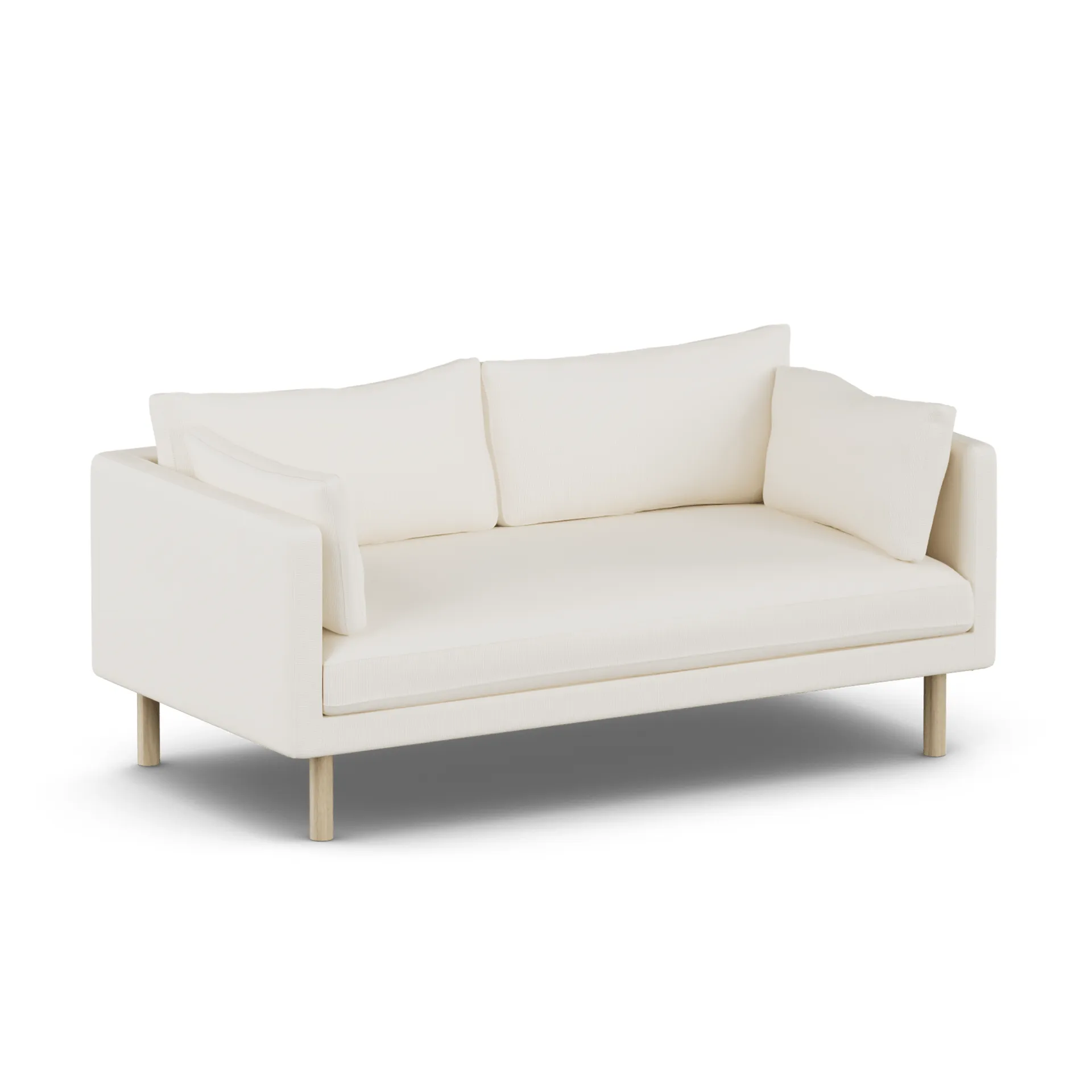 Linnevik sofa, Jump Off White 1954-dąb olejowany na biało, 2-osobowa, bez falbany 1898