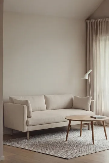 Linnevik sofa - Jump Off White 1954-dąb olejowany na biało, 2-osobowa, bez falbany - 1898