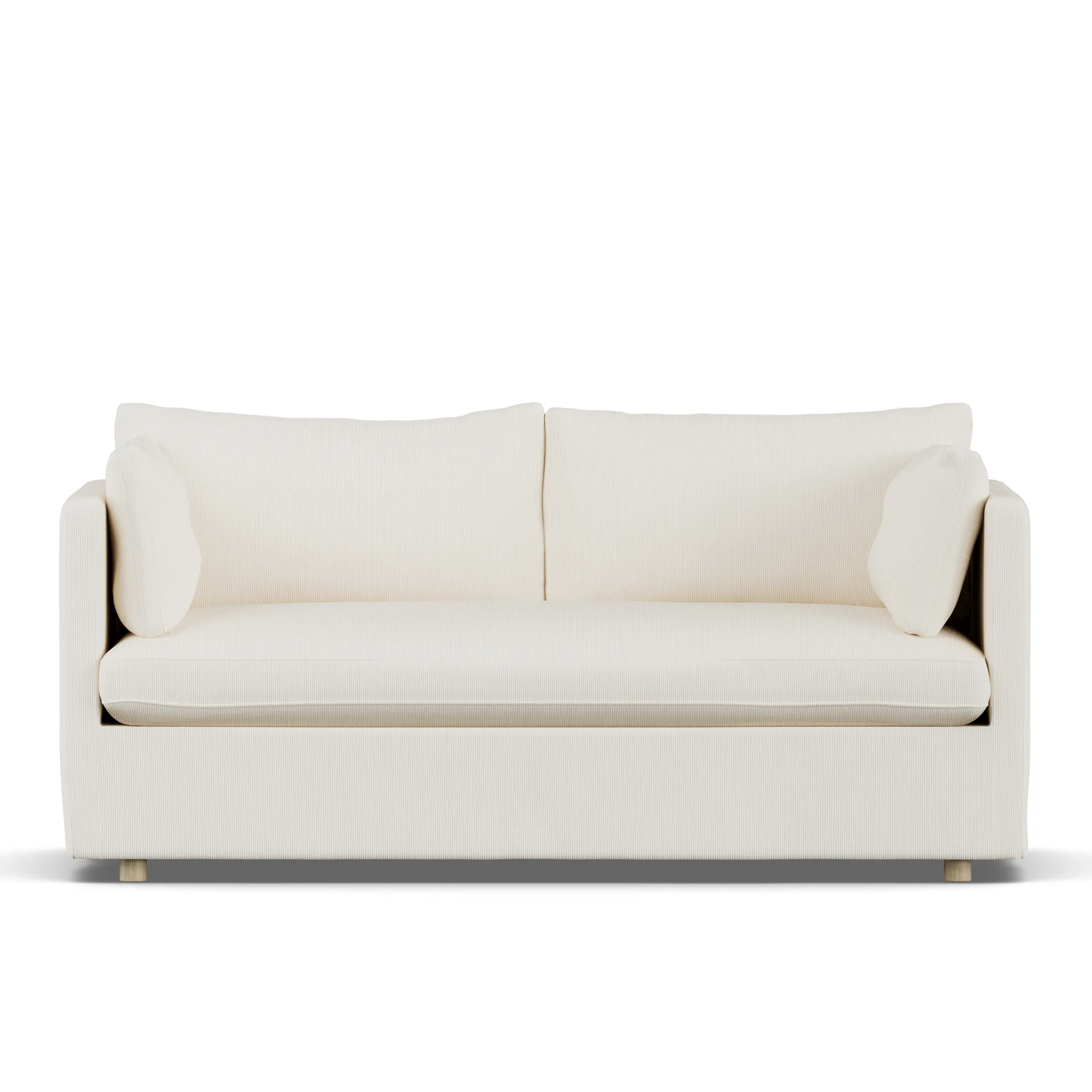 Linnevik sofa, Jump off white 1954-dąb olejowany na biało, 2-osobowa, z falbaną 1898