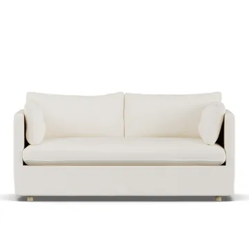 Linnevik sofa - Jump off white 1954-dąb olejowany na biało, 2-osobowa, z falbaną - 1898
