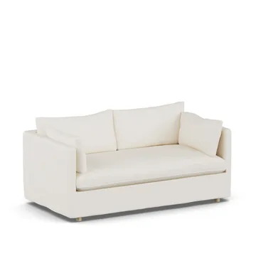 Linnevik sofa - Jump off white 1954-dąb olejowany na biało, 2-osobowa, z falbaną - 1898