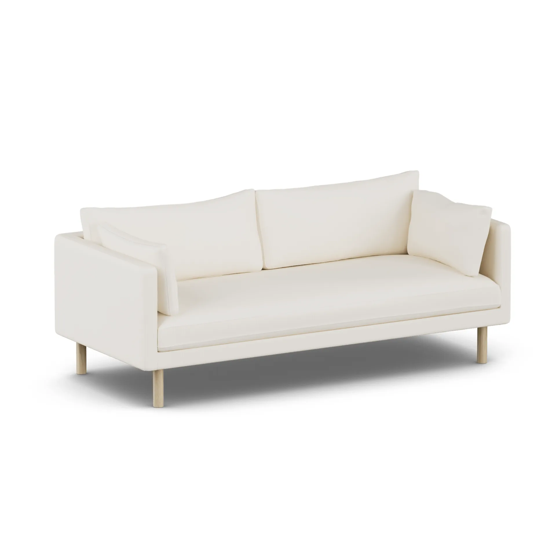 Linnevik sofa, Jump Off White 1954-dąb olejowany na biało, 3-osobowa, bez falbany 1898
