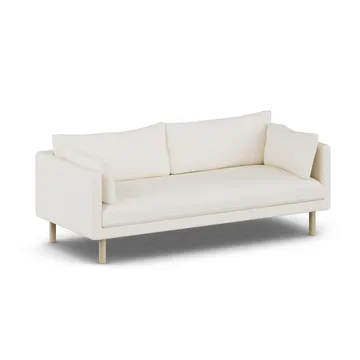 Linnevik sofa - Jump Off White 1954-dąb olejowany na biało, 3-osobowa, bez falbany - 1898