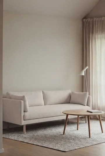 Linnevik sofa - Jump Off White 1954-dąb olejowany na biało, 3-osobowa, bez falbany - 1898