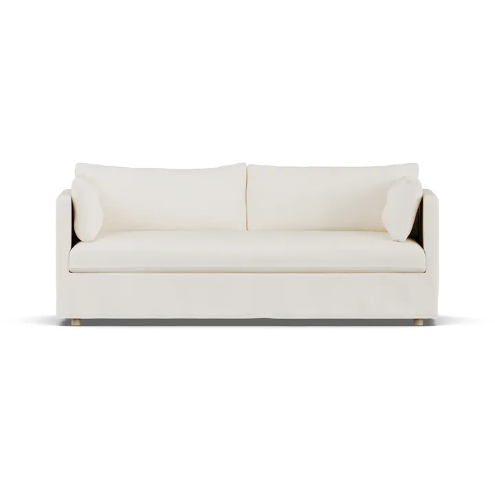 Linnevik sofa - Jump off white 1954-dąb olejowany na biało, 3-osobowa, z falbaną - 1898