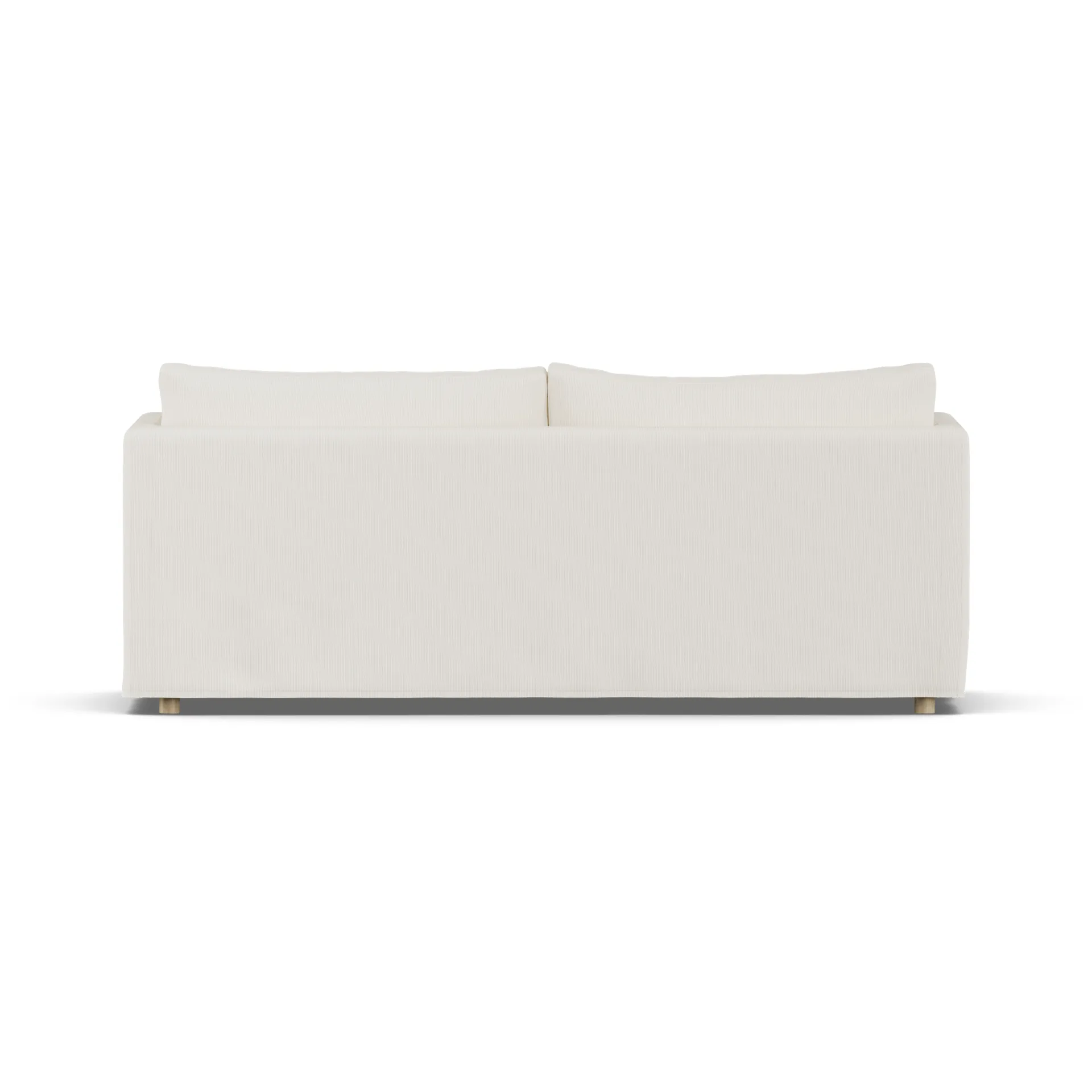 Linnevik sofa, Jump off white 1954-dąb olejowany na biało, 3-osobowa, z falbaną 1898