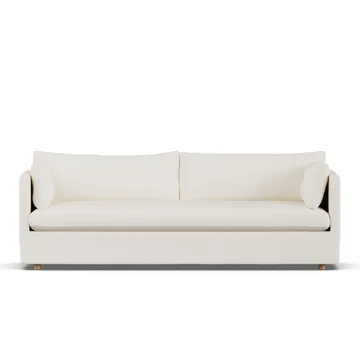 Linnevik sofa - Jump off white 1954-dąb olejowany na biało, 4-osobowa, z falbaną - 1898