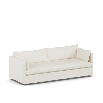Linnevik sofa - Jump off white 1954-dąb olejowany na biało, 4-osobowa, z falbaną - 1898