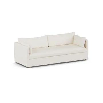 Linnevik sofa - Jump off white 1954-dąb olejowany na biało, 4-osobowa, z falbaną - 1898