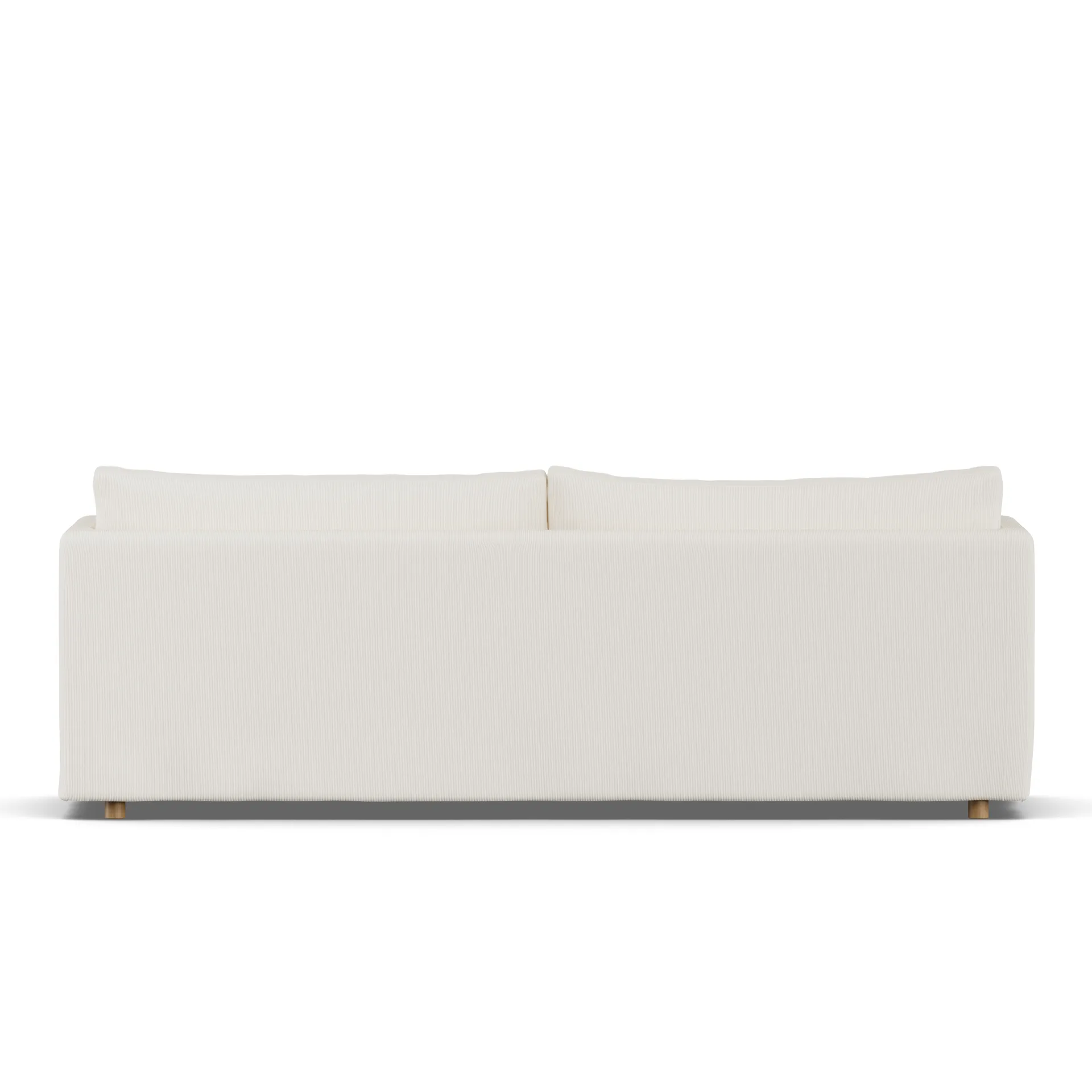 Linnevik sofa, Jump off white 1954-dąb olejowany na biało, 4-osobowa, z falbaną 1898