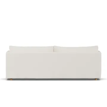 Linnevik sofa - Jump off white 1954-dąb olejowany na biało, 4-osobowa, z falbaną - 1898