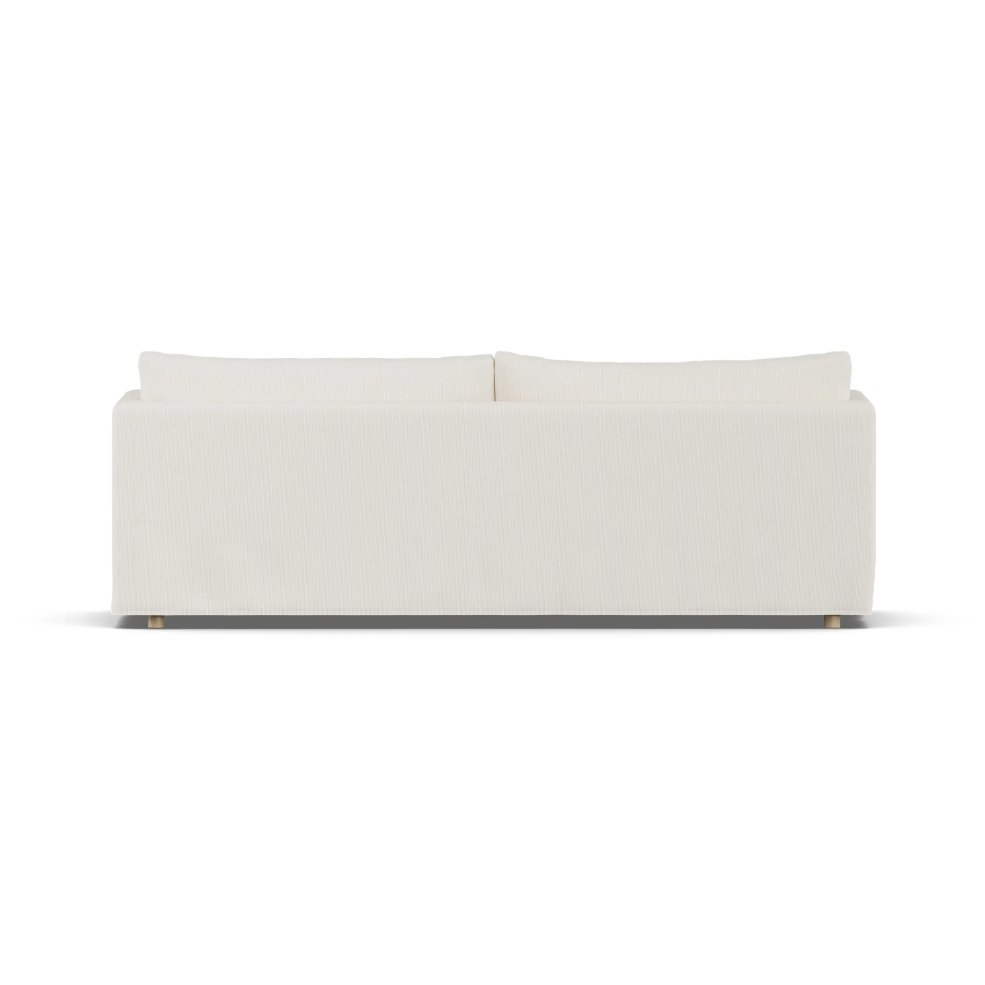 Linnevik sofa, Jump off white 1954-dąb olejowany na biało, 4-osobowa, z falbaną 1898