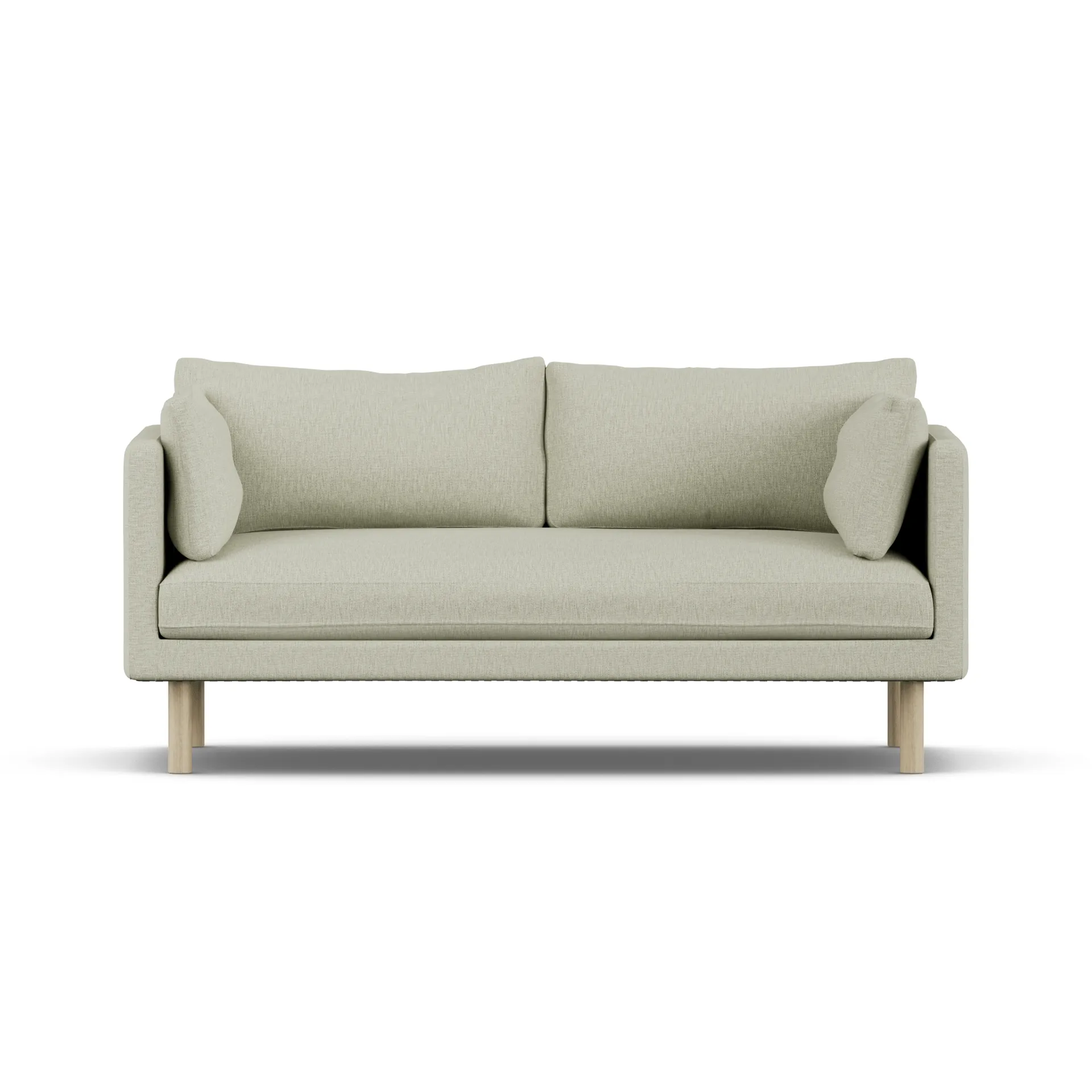 Linnevik sofa, Luiza Beige 3981-dąb olejowany na biało, 2-osobowa, bez falbany 1898