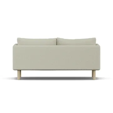 Linnevik sofa - Luiza Beige 3981-dąb olejowany na biało, 2-osobowa, bez falbany - 1898