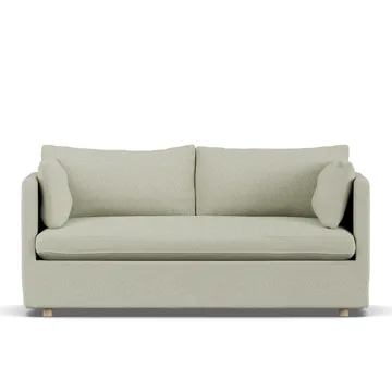 Linnevik sofa - Luiza Beige 3981-dąb olejowany na biało, 2-osobowa, z falbaną - 1898