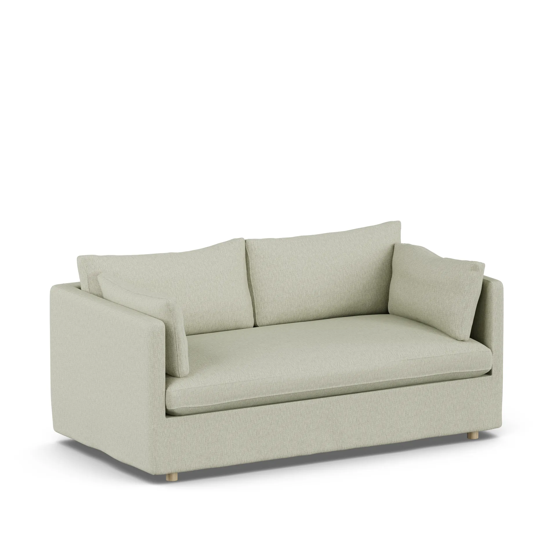 Linnevik sofa, Luiza Beige 3981-dąb olejowany na biało, 2-osobowa, z falbaną 1898