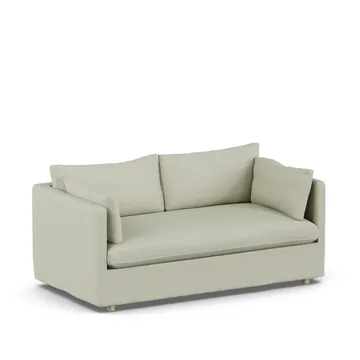 Linnevik sofa - Luiza Beige 3981-dąb olejowany na biało, 2-osobowa, z falbaną - 1898