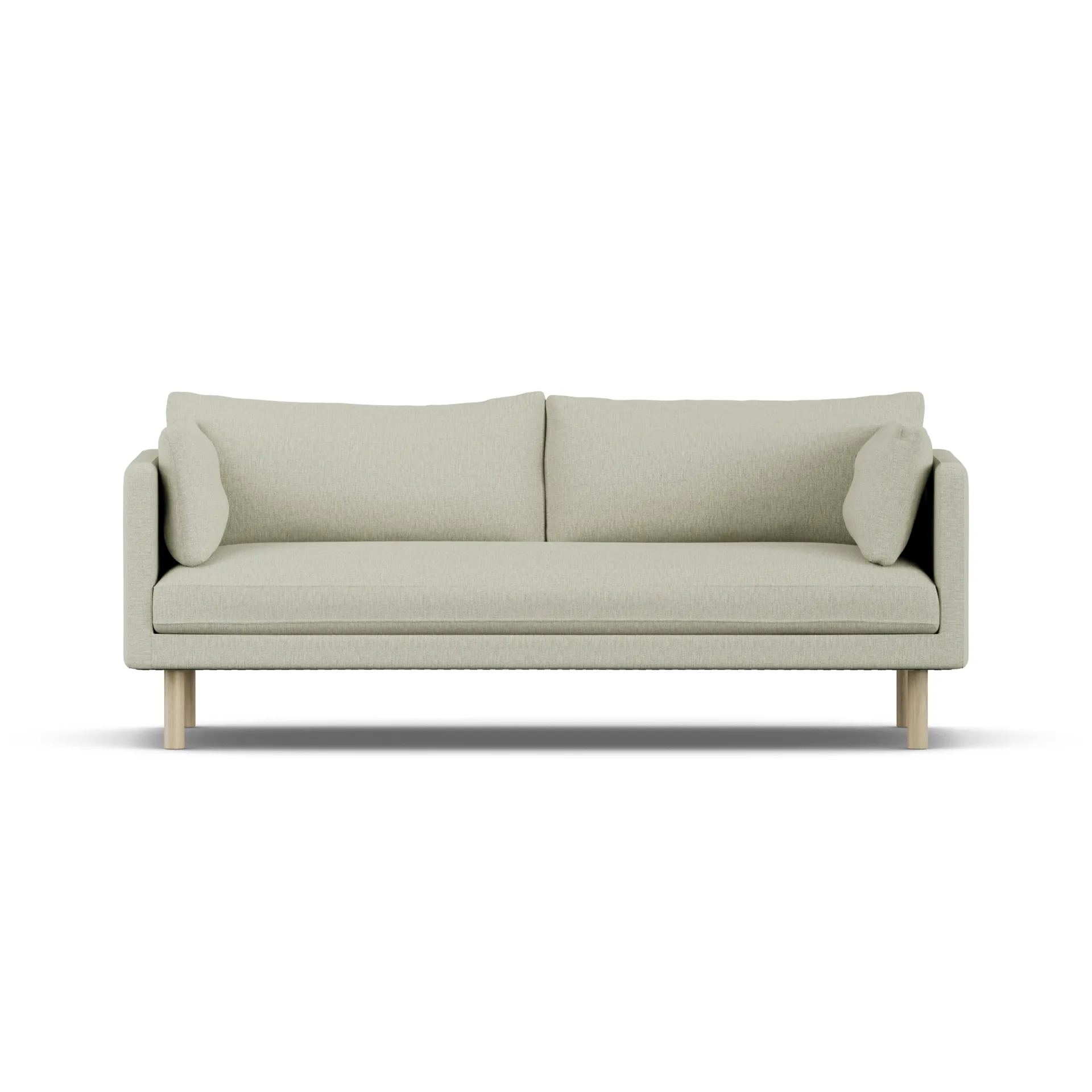 Linnevik sofa, Luiza Beige 3981-dąb olejowany na biało, 3-osobowa, bez falbany 1898