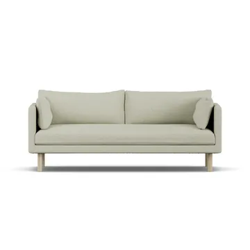 Linnevik sofa - Luiza Beige 3981-dąb olejowany na biało, 3-osobowa, bez falbany - 1898