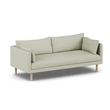 Linnevik sofa - Luiza Beige 3981-dąb olejowany na biało, 3-osobowa, bez falbany - 1898