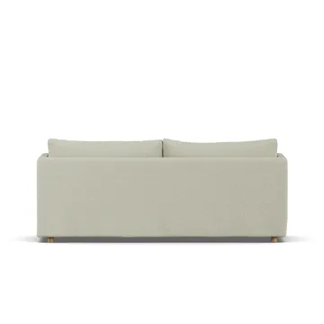 Linnevik sofa - Luiza Beige 3981-dąb olejowany na biało, 3-osobowa, z falbaną - 1898
