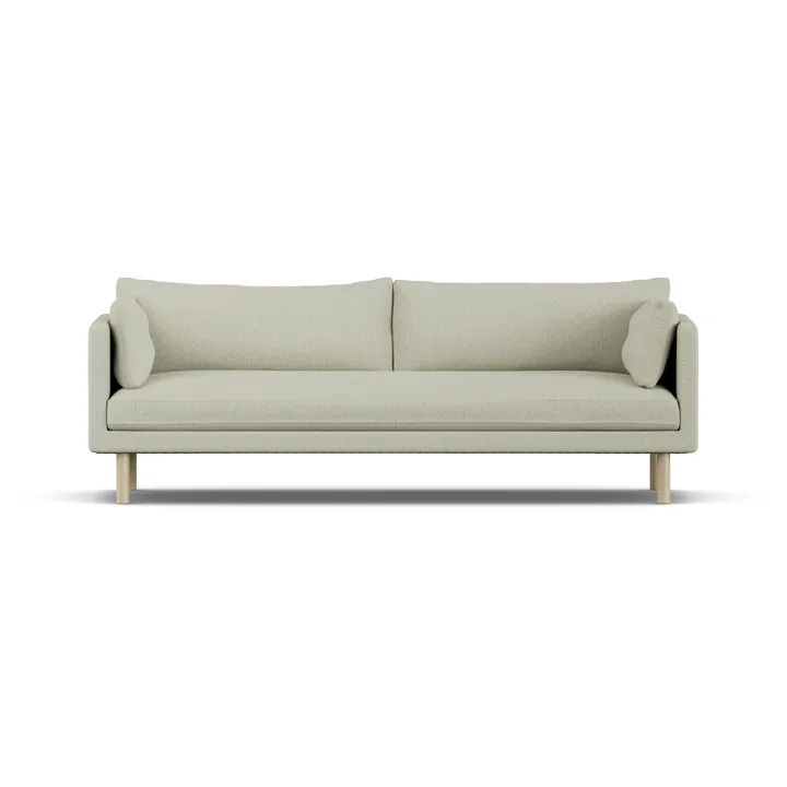 Linnevik sofa - Luiza Beige 3981-dąb olejowany na biało, 4-osobowa, bez falbany - 1898
