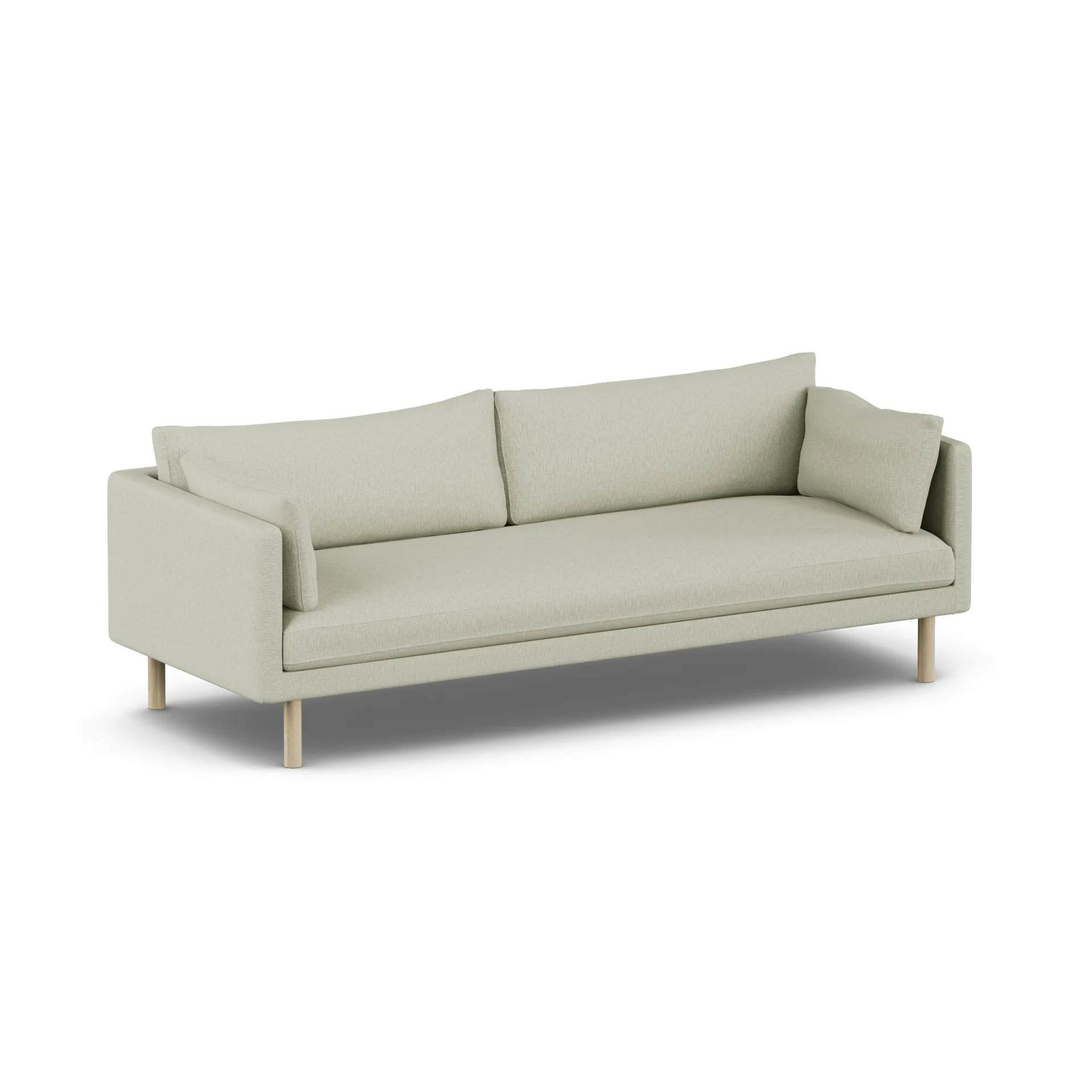 Linnevik sofa, Luiza Beige 3981-dąb olejowany na biało, 4-osobowa, bez falbany 1898