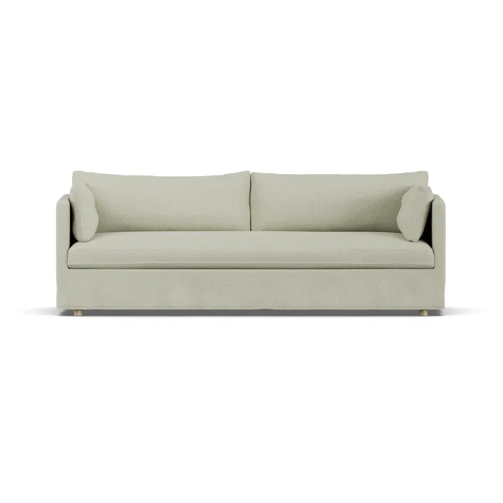 Linnevik sofa - Luiza beige 3981-dąb olejowany na biało, 4-osobowa, z falbaną - 1898