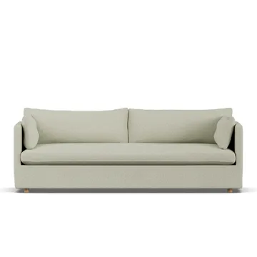 Linnevik sofa - Luiza beige 3981-dąb olejowany na biało, 4-osobowa, z falbaną - 1898